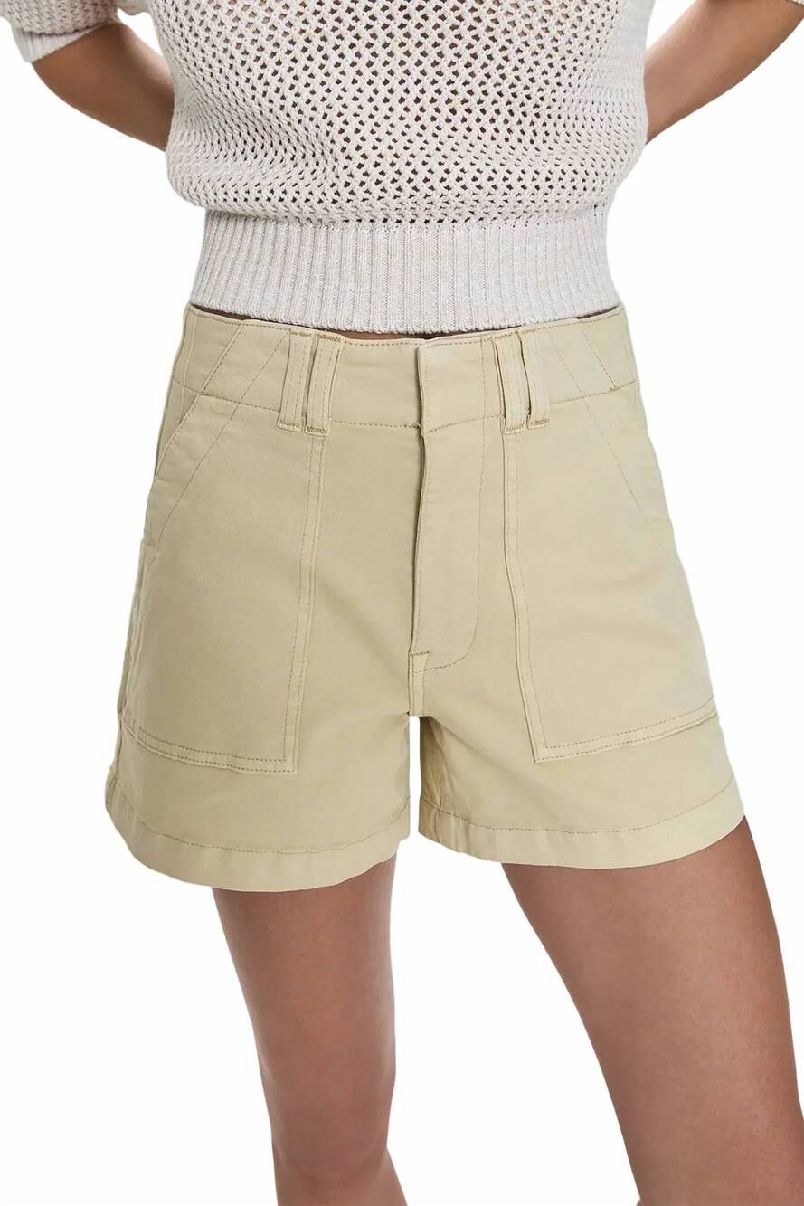 NEW PISTOLA marissa high rise utility short in custard yellow